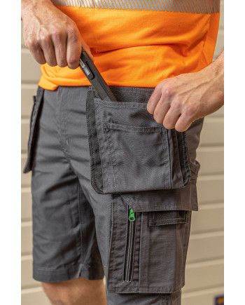 Pantalón Corto de Trabajo LEMBERG Gris Oscuro con Bolsillos | S-XL