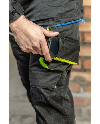Pantalón Protección Elástico REETZ Negro Talla S-XL | Ropa Laboral