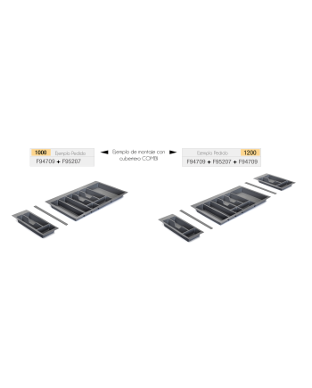 Cuberteros de inyección para cajones | Organización de cocina