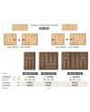 Cubertero extensible de madera nogal 800-1100 mm | Organizador cajón grande