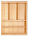 Cubertero de madera extensible abedul 400-600 mm GTV | Organizador cajón cocina