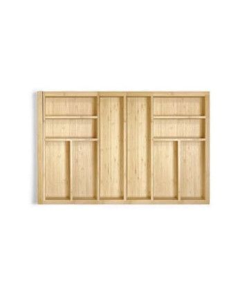 Cubertero de madera extensible 800-1100 mm | Organizador cajón cocina grande