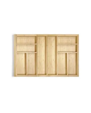 Cubertero de madera extensible 800-1100 mm | Organizador cajón cocina grande
