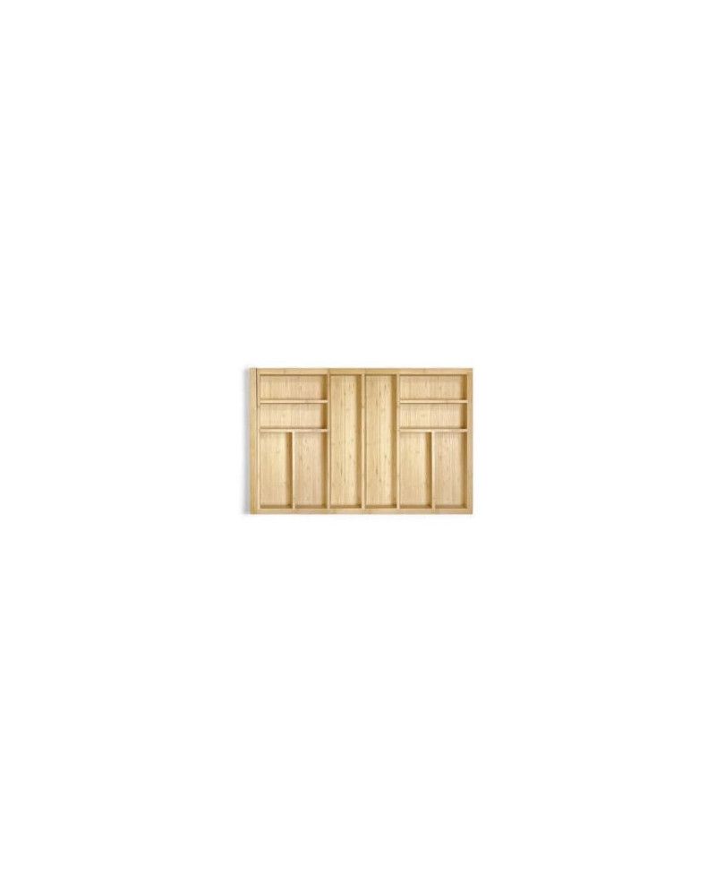 Cubertero de madera extensible 800-1100 mm | Organizador cajón cocina grande