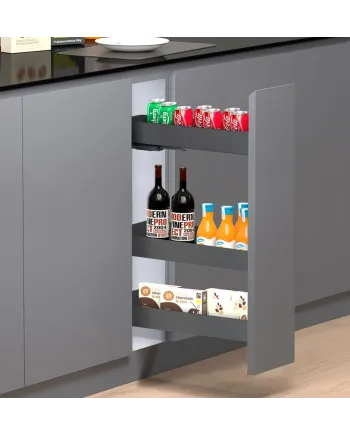 Botellero NEO System 80 cm Grafito | Extraíble Cocina Alto