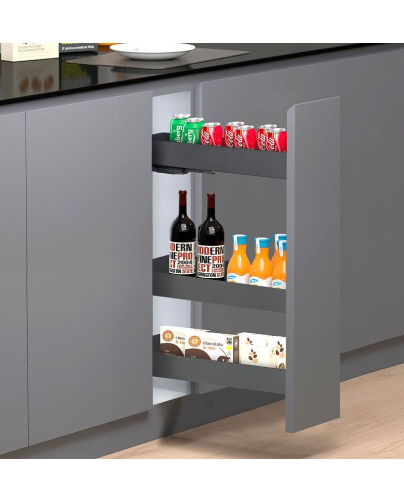 Botellero NEO System 80 cm Grafito | Extraíble Cocina Alto