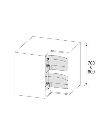 Mecanismo giratorio 270° PRO Grafito MOD 90 1 und | Ref. F20391