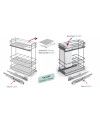 Botellero Extraíble PUSH 80 cm Cromo Deluxe | Cocina Moderna