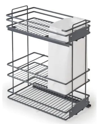 Botellero PUSH Deluxe 80 cm Grafito | Extraíble Cocina Sin Tirador