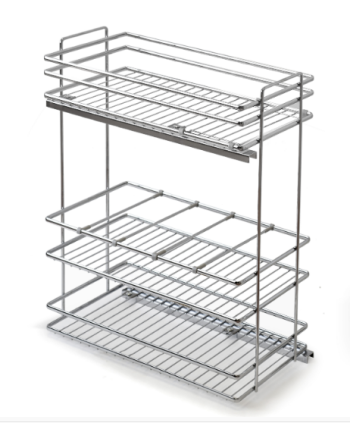 Botellero Extraíble PUSH 80 cm Cromo Deluxe | Cocina Moderna