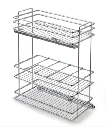 Botellero Extraíble PUSH 80 cm Cromo Deluxe | Cocina Moderna