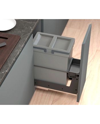 Cubo Basura Extraíble 30 cm 27,5L | Contenedor Cocina Interior