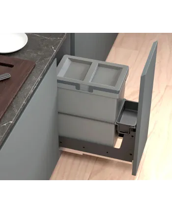 Cubo Basura Extraíble 30 cm 27,5L | Contenedor Cocina Interior