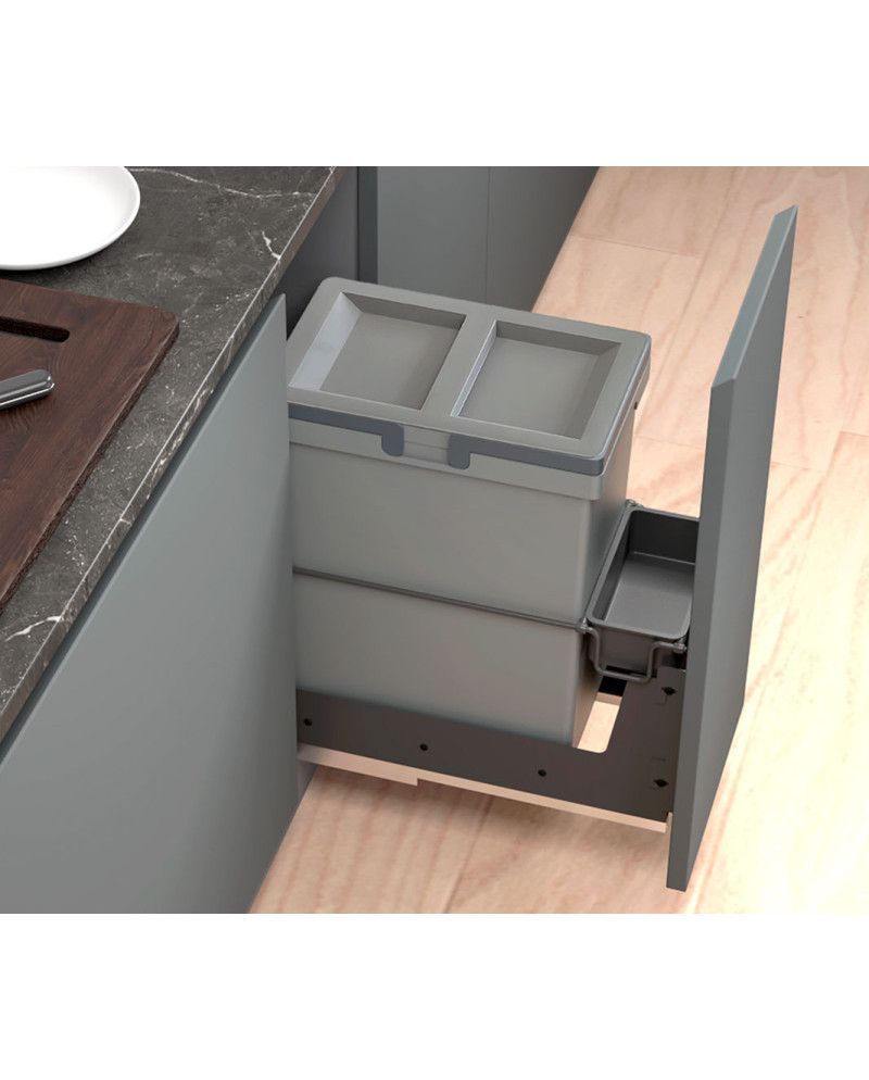 Cubo Basura Extraíble 30 cm 27,5L | Contenedor Cocina Interior