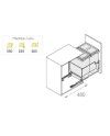 Cubo Basura Extraíble 30 cm 27,5L | Contenedor Cocina Interior