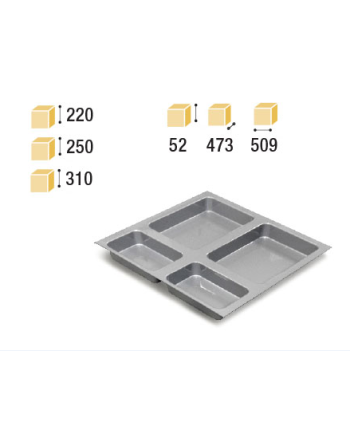 Contenedor Ecológico 60, 80 y 90cm 4 Cubos | Reciclaje Modular Cocina