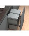 Cubo Basura Extraíble 60 cm 2x40L | Reciclaje Alta Capacidad