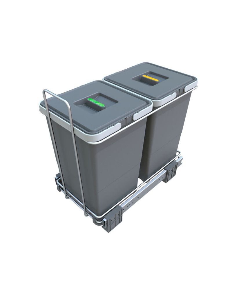 Cubo Basura Extraíble Ecofil 40 cm 2x18L | Sistema Manual