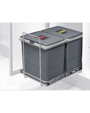 Cubo Basura Extraíble Ecofil 40 cm 2x18L | Sistema Manual