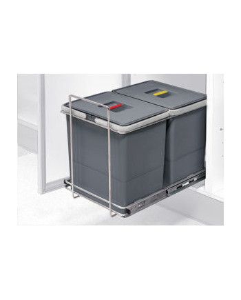 Cubo Basura Extraíble Ecofil 40 cm 2x18L | Sistema Manual