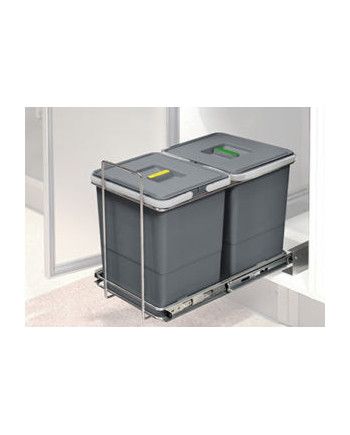 Cubo Basura Extraíble Ecofil 40 cm 2x18L | Sistema Manual