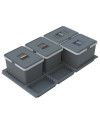 Cubo Reciclaje 90 cm 4x12L | Contenedor Extraíble Cocina