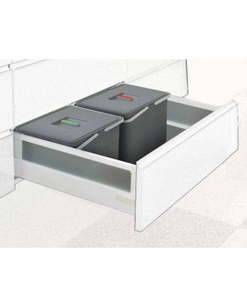 Cubo Reciclaje 90 cm 4x12L | Contenedor Extraíble Cocina
