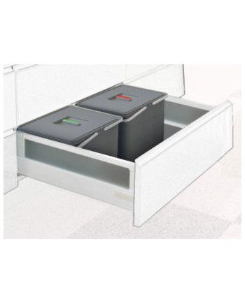 Cubo Reciclaje 90 cm 4x12L | Contenedor Extraíble Cocina