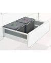 Cubo Reciclaje 90 cm 4x12L | Contenedor Extraíble Cocina