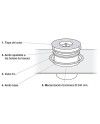 Cubo Basura Encimera 8L Inox | Contenedor Cocina Integrado