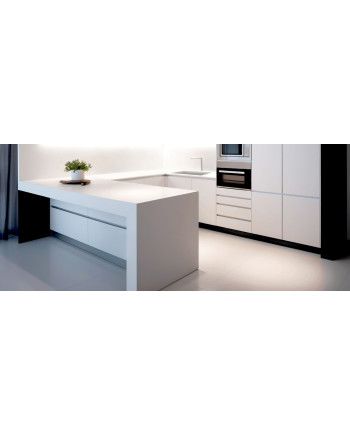 Zócalo PVC/Aluminio Plata Mate Alt. 100 mm 3,95 metros