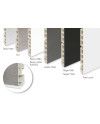 Zócalo PVC/Aluminio Plata Mate Alt. 150 mm 3,95 metros