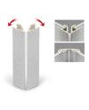 Rinconera Zócalo PVC Regulable Altura 150 mm | Plata, Blanco y Negro