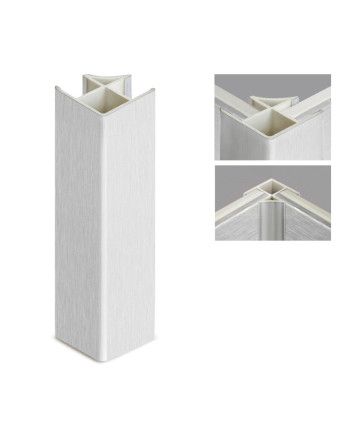 Rinconera Zócalo PVC Regulable Altura 150 mm | Plata, Blanco y Negro