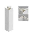 Rinconera Zócalo PVC Regulable Altura 150 mm | Plata, Blanco y Negro