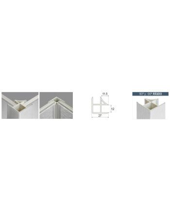 Rinconera Zócalo PVC Regulable Altura 150 mm | Plata, Blanco y Negro