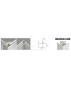 Rinconera Zócalo PVC Regulable Altura 150 mm | Plata, Blanco y Negro