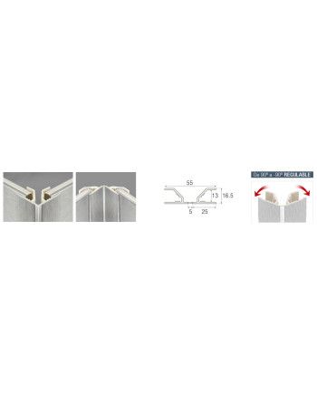 Rinconera Zócalo PVC Regulable Altura 150 mm | Plata, Blanco y Negro