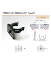 Pinza Corredera con Pivote para Puertas Correderas | Herraje de Sujeción