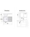 Fregadero Inox 80x48 Sobre Encimera | Modelo Viena