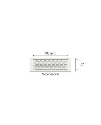 Rejilla Ventilación Zócalo 225 mm Blanca | Cocina Muebles