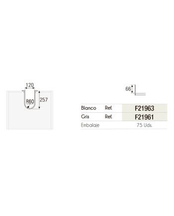 Salvasifón U Desagüe Blanca 260x120 mm | Mueble Cocina