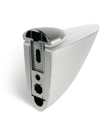 Soporte Pelícano Grande Cromo Mate 105x39 | Hasta 50 kg