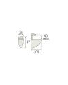 Soporte Pelícano Grande Cromo Mate 105x39 | Hasta 50 kg
