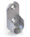 Soporte Lateral Tubo Ovalado Plata Mate | Soporte Barra Armario