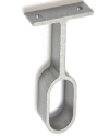 Soporte Central Tubo Ovalado Plata Mate | Refuerzo Barra Armario