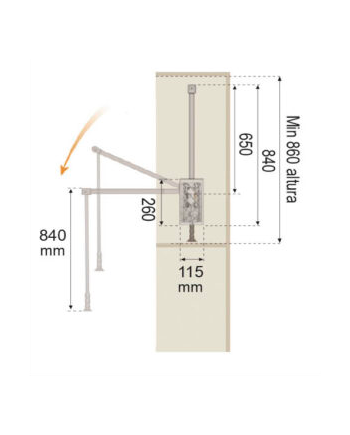 Colgador Abatible Armario Extensible | Perchero Extraíble Elevable