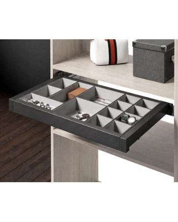 Organizador Accesorios Armario Extensible Grafito | Ajustable Módulos