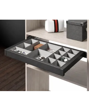 Organizador Accesorios Armario Extensible Grafito | Ajustable Módulos