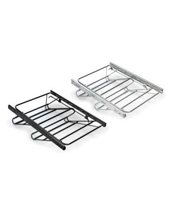 Zapatero Extraíble Cromo Extensible | Guía H35 Armario 40-100 cm